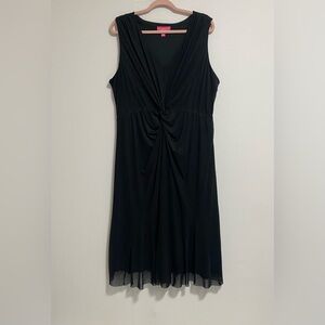 Isaac Mizrahi Black Midi Dress